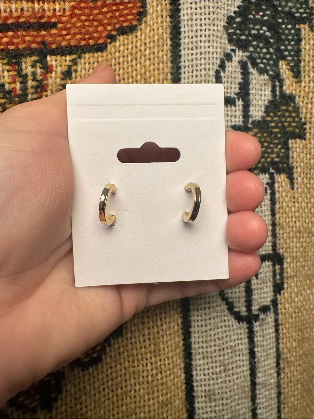 Time and Tru Gold-Tone Mini Huggie Hoop Earrings